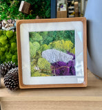 FRAMED Giclee Print - Mushroom and Moss Detail 8x8 inches GC005