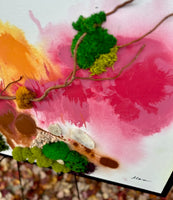 moss, lichen, branches, bioplhilic, canvas
